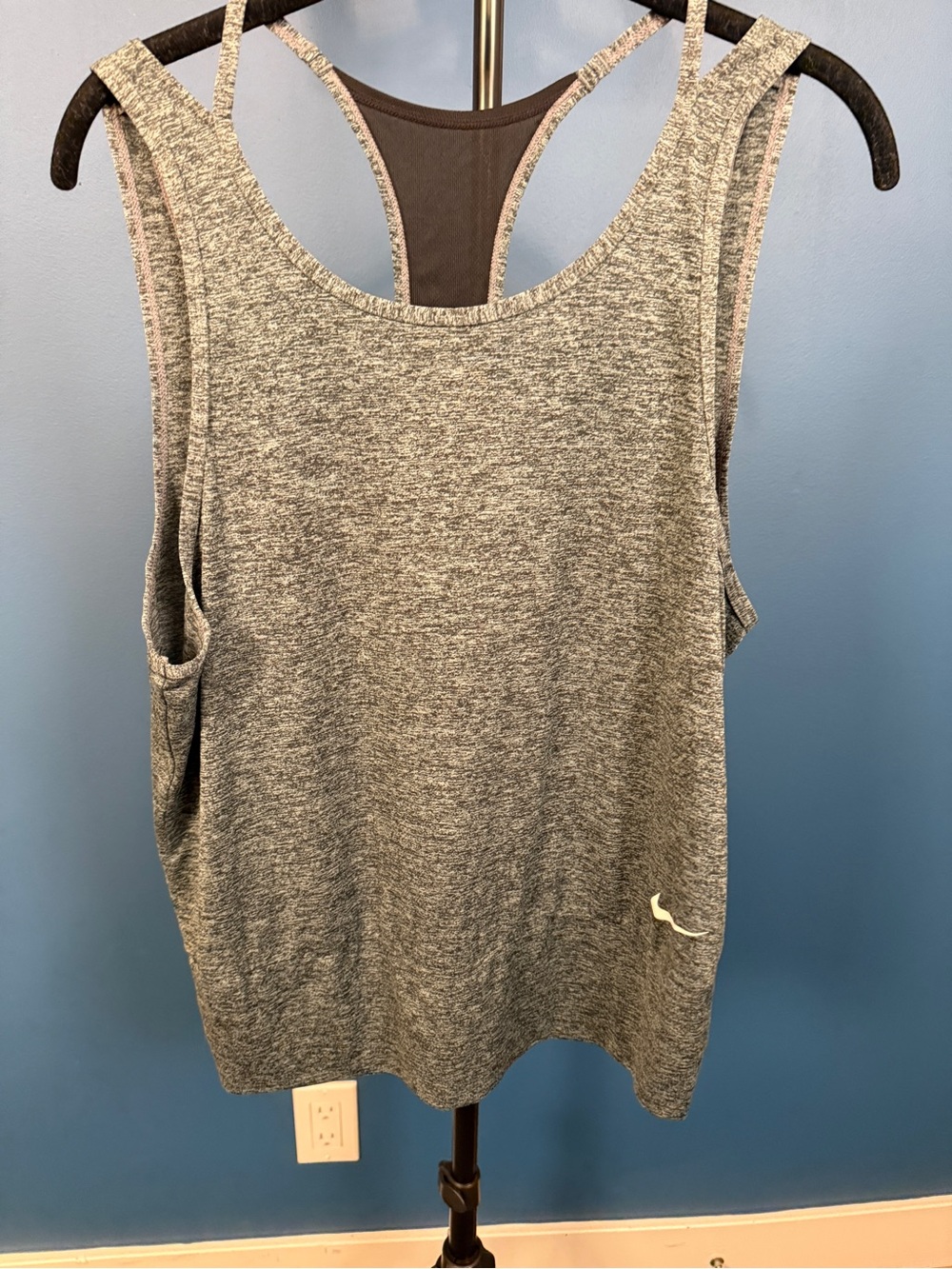Nike Womens Heather Grey Racerback Tank Top